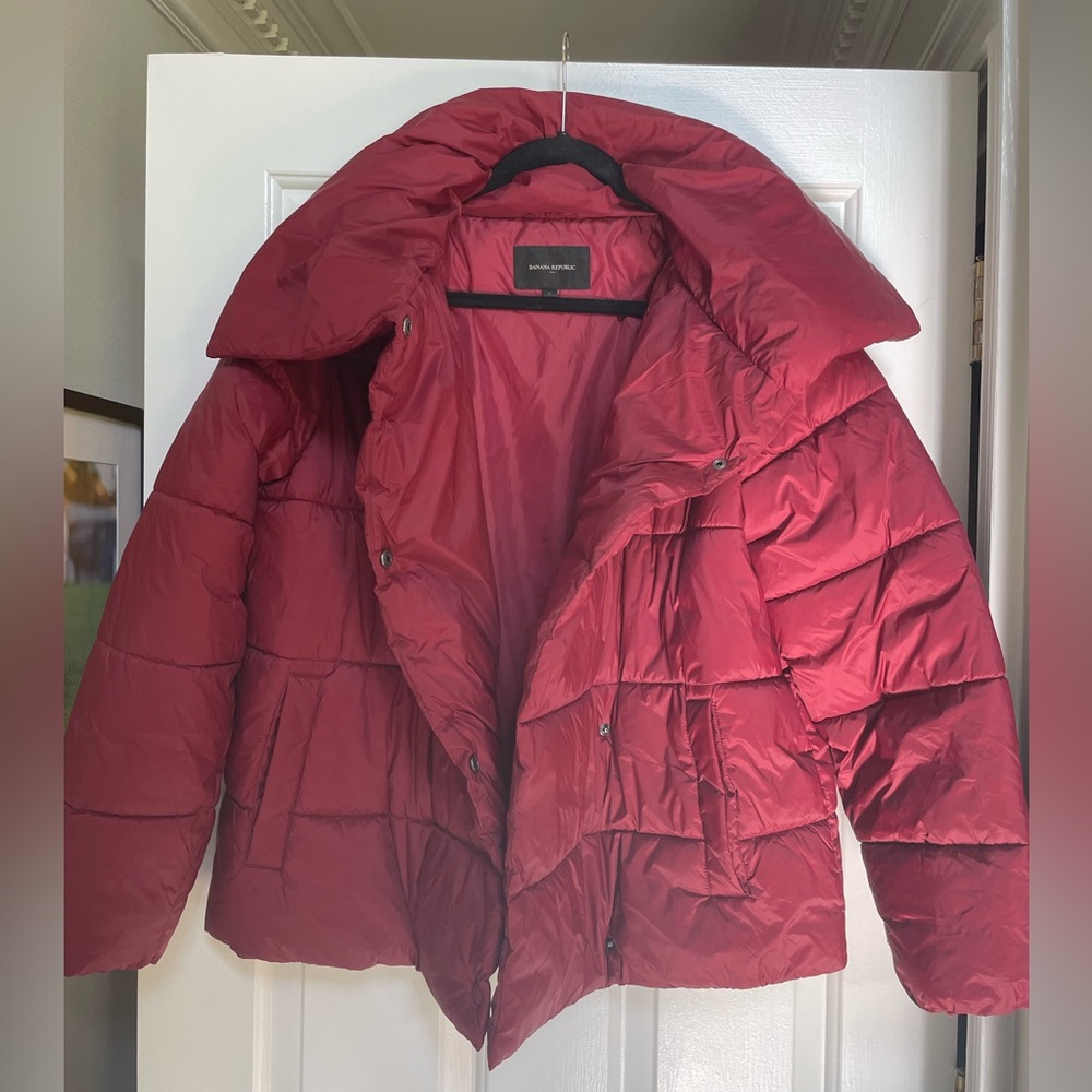 Banana Republic Short Duvet Puffer Coat Jacket: Small
